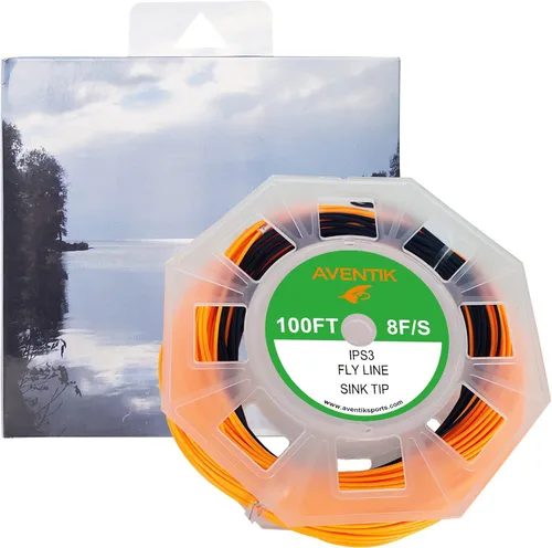 Vista 6 de Aventik Fly Line - Línea de hundimiento completo con punta de hundimiento completo, línea de pesca con mosca, peso hacia adelante, línea
