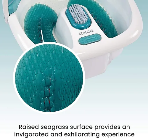 Vista 4 de HoMedics Bubble Spa Elite - Baño de pies, centro de pedicura extraíble 2 en 1, control táctil de dedos, mango fácil sin salpicaduras, FB-450H