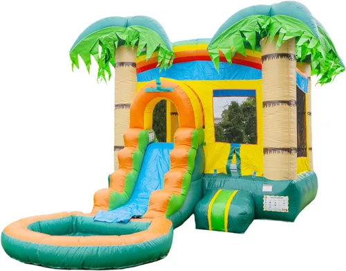 Vista 10 de HeroKiddo 26x14 Bosque Encantado - Piscina inflable de doble tobogán