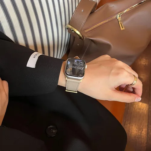 Vista 4 de Moran - Correas de cuero compatibles con Apple Watch Band 1.929 in 1.772 in 1.732 in 1.654 in 1.614 in 1.575 in 1.496 in, correa de cuero de oveja