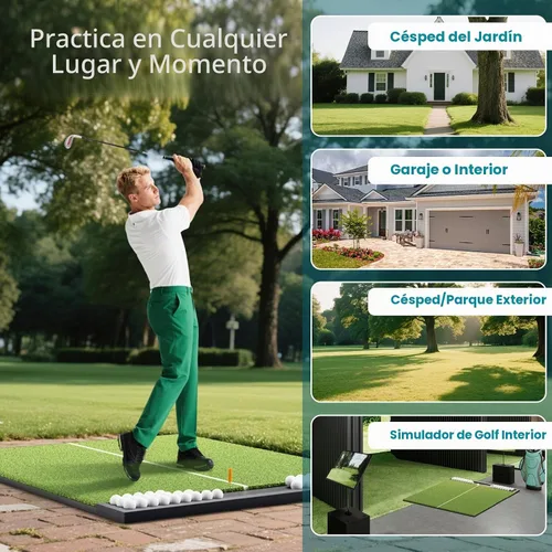 Vista 8 de Golf Hitting Mat with Ball Tray for Pro Turf Practice - 5x4/6x4 26/31mm