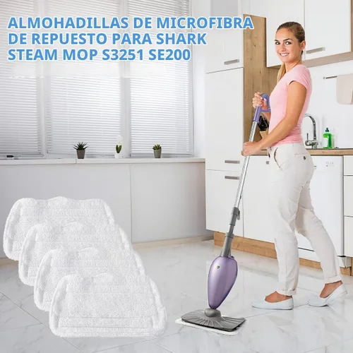 Vista 7 de EAGLEGGO Almohadillas de microfibra de repuesto para trapeador de vapor Shark S3251 SE200 4 paquetes