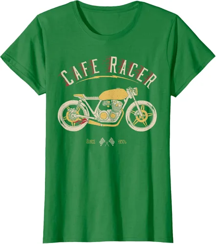 Vista 37 de Camiseta Cafe Racer - Old School - Camiseta de motocicleta vintage Negro