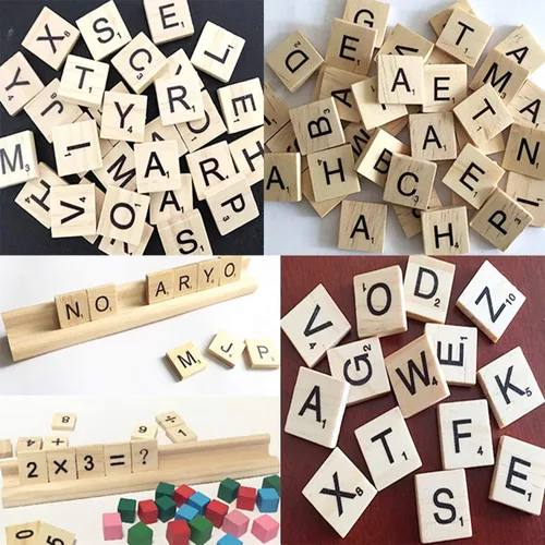 Vista 7 de 1000 azulejos de madera, letras para manualidades, hacer posavasos del alfabeto.