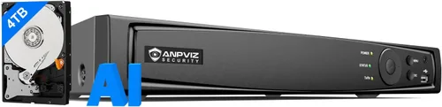 Vista 15 de Anpviz AI 12MP 8CH POE NVR (12MP/8MP/6MP/5MP/4MP/3MP/1080P) Grabador de video en red inteligente AI POE - Soporta hasta 8 cámaras POE de 12 MP