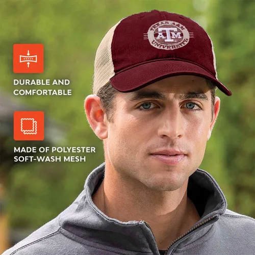 Vista 4 de The Game NCAA Snapback - Parche de malla - Comodidad clásica - Tamaño ajustable - Deja que todos sepan a qué equipo apoyas School seal patch with