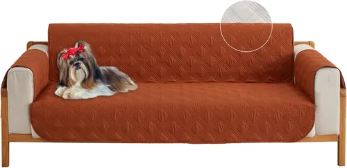 Vista 20 de Qubjus Funda de sofá de 2 plazas Revesible para sofá de 2 cojines, lavable, protector de muebles con correas elásticas para perros, mascotas, niños