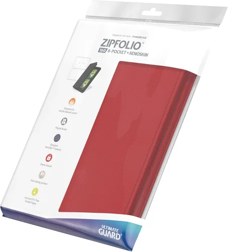 Vista 8 de Ultimate Guard Zipfolio 160 – 8 bolsillos Xenoskin Rojo
