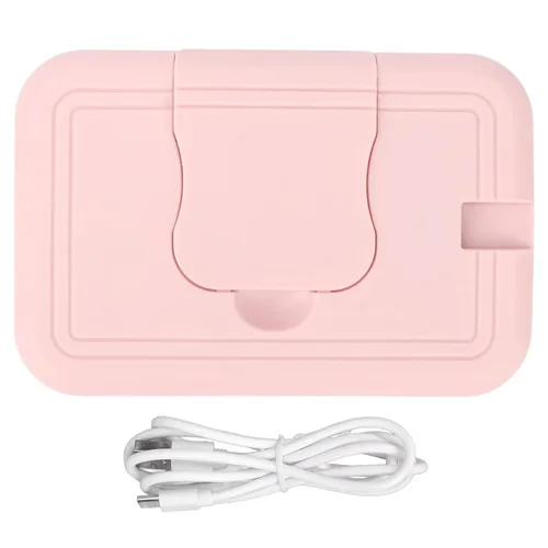 Vista 8 de Toallitas para bebés, calentador de toallitas de viaje, termostato portátil, temperatura USB, calentamiento rápido, toallitas calentadoras para uso