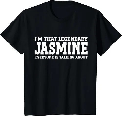 Vista 36 de Jasmine Personal Name - Camiseta divertida de jazmín para mujer y niña, Negro