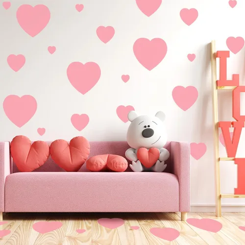 Vista 6 de Calcomanías de pared para el día de San Valentín, diseño de corazón rojo y huella, recuerdo de fiesta para ventana, pared, suelo, boda, aniversario