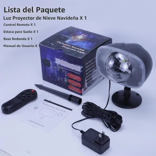 Vista 7 de Proyector de luces de nieve de Halloween, proyector de luz LED de Navidad FLEVO, luces de vacaciones al aire libre con lámpara giratoria