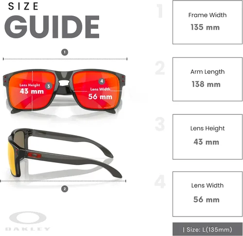 Vista 4 de Oakley Holbrook Asian Fit OO9244 - Gafas de sol de puente bajo para hombre, paquete con correa y kit de cuidado iWear de diseñador