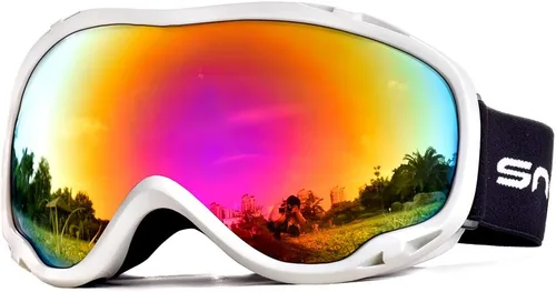 Vista 9 de Gafas de esquí para esquí, snowboard, motos de nieve para hombres, mujeres y adultos, antivaho 100% protección UV
