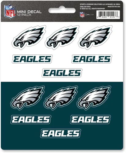 Vista 10 de FANMATS NFL - Mini calcomanías unisex para adolescentes de la NFL, paquete de 12