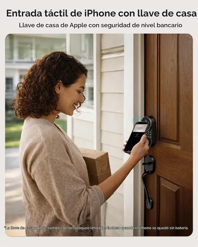 Vista 2 de SMONET Cerradura inteligente de la puerta delantera de WiFi de la huella