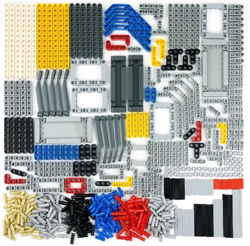 Vista 7 de Parte técnica Liftarm Beam Axle Pin Connector Brick MOC Building Block Set Accesorios técnicos del motor del coche