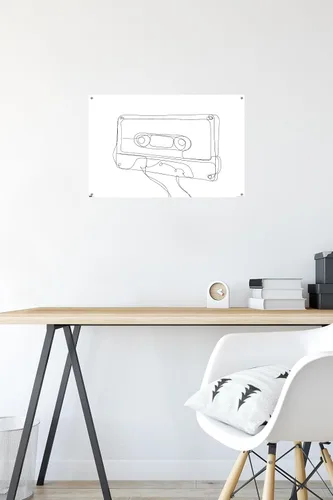 Vista 6 de Trends International LÍNEA Y CEPILLO - Póster de pared de casete de línea continua con pasadores