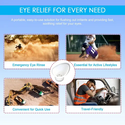 Vista 5 de WASH+OUT Taza de lavado de ojos – Dispositivo portátil para lavado de ojos – Taza de lavado de ojos de emergencia que se atornilla a la mayoría
