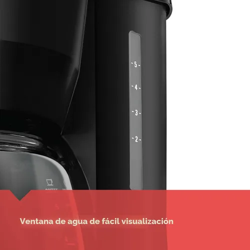 Vista 6 de BLACK+DECKER Cafetera de 5 tazas, DCM600B, color negro