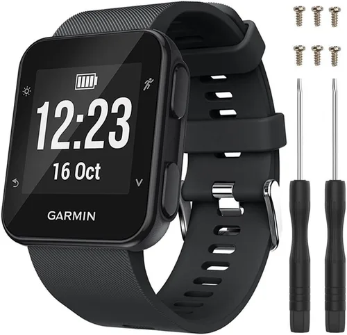 Vista 11 de Correa para Garmin Forerunner 35, correa de repuesto de silicona suave para reloj inteligente Garmin Forerunner 35/Forerunner 30, se ajusta a