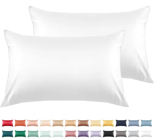 Vista 23 de Warmstar Juego de 2 fundas de almohada de algodón tamaño Queen, fundas de almohada de 600 hilos de 20 x 30 pulgadas, fundas de almohada de algodón