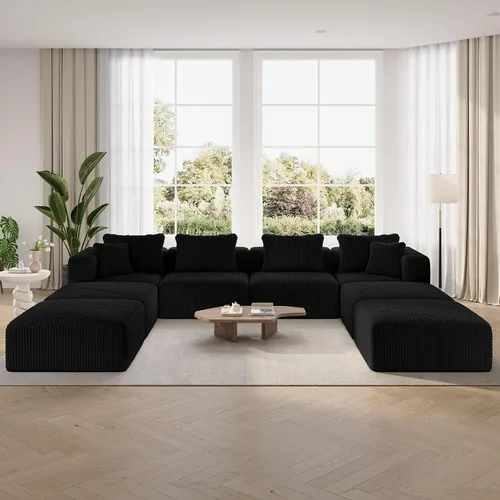 Vista 56 de Novilla - Sofá biplaza modular de 70.8 pulgadas, sofá modular de espacio pequeño, moderno sofá de nube con soporte Smarts Coil®, sofá seccional sin