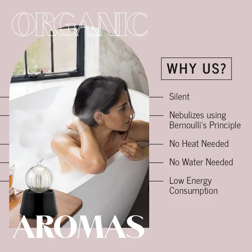 Vista 3 de Aurora Difusor Nebulizador para Aromaterapia de Aceite Esencial (negro)