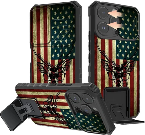 Vista 37 de Rossy Funda para iPhone 14 2022, para iPhone 14 con funda deslizante para cámara deslizante, soporte integrado, doble capa híbrida, a prueba de 1-37