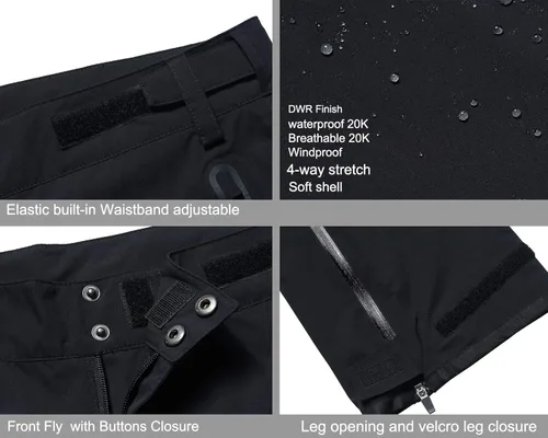 Vista 6 de fit space Pantalones de lluvia permanentes Climastorm de golf impermeables de 20 K ligeros de rendimiento deportivo