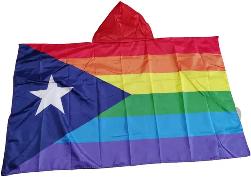 Vista 6 de Bandera de capa pansexual con sombrero y manga
