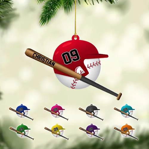 Vista 17 de Personalized Baseball Christmas Ornament Custom Player Gift Decor 25on335