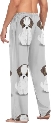 Vista 6 de Aslsiy Pantalones de pijama para hombre, pantalones de pijama suaves para hombre, pantalones separados para descansar