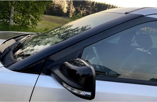 Vista 6 de KUAFU A-Pillar Molding Exterior para Parabrisas Compatible con Ford Explorer 2011-2019 4 puertas Utility con cinta lateral de repuesto