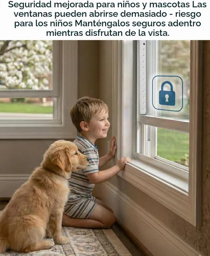 Vista 4 de Barra de ventana ajustable de seguridad para el hogar y cerradura de puerta corredera - 2 barras regulares High Impact Window Locks Window
