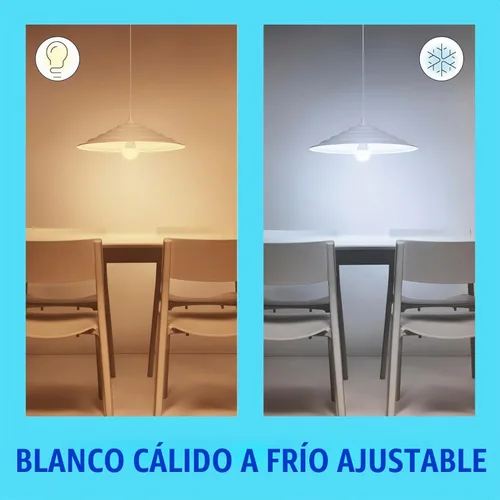 Vista 8 de WiZ 60W A19 - Bombilla inteligente LED blanca sintonizable, paquete de 1, E26, para interiores, se conecta a tu Wi-Fi existente, controla con voz