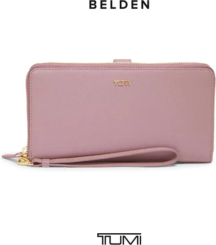 Vista 6 de TUMI - Cartera de viaje de piel Belden para mujer - Cartera para tarjeta y pasaporte, Rosado Perla, Cartera de viaje Belden
