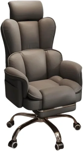 Vista 12 de Big and Tall Office Chair with Armrests Executive Chair with Footrest and Spring Lumbar Support High Back Leather Ergonomic Chairs Adjustable Height