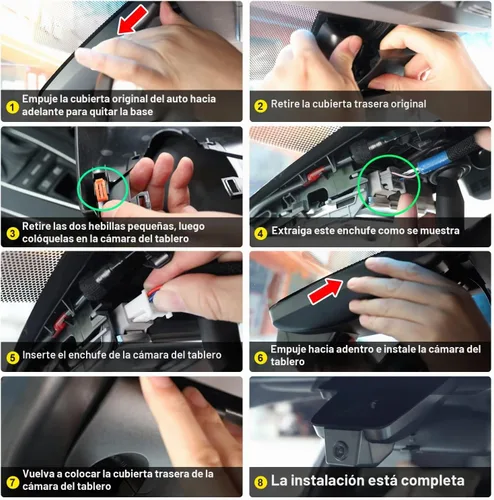 Vista 7 de Fitcamx La cámara de tablero delantera 2K+trasera 1080P se adapta para Toyota RAV4 2019-2021 (modelo A, sin ventilaciones) e híbrido enchufable