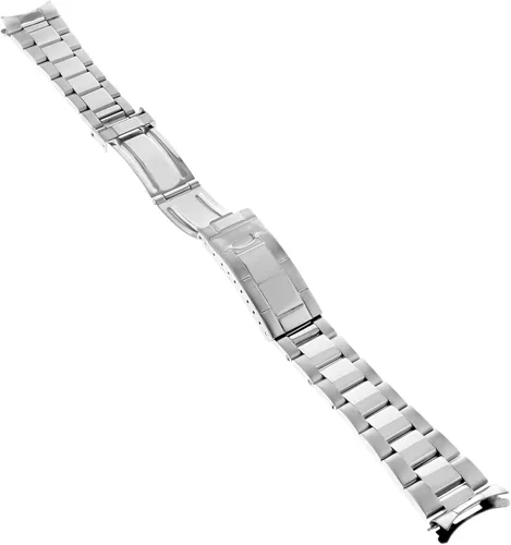 Vista 4 de Ewatchparts PULSERA DE RELOJ OYSTER DE 20MM COMPATIBLE CON ROLEX SUBMARINER SHINY CENTER FLIP LOCK TQ Plata