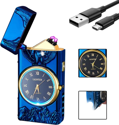 Vista 21 de Encendedor Eléctrico - Encendedor de Doble Arco USB Recargable, sin Llama, Resistente al Viento con Indicación LED de Batería para Velas, Acampada