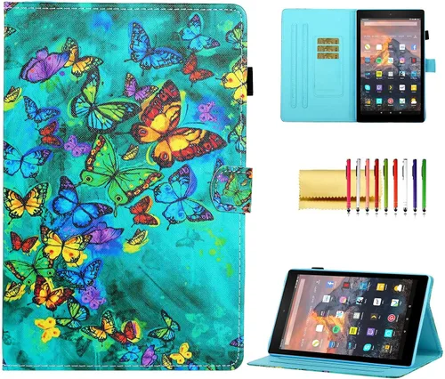 Vista 9 de Funda tipo cartera para tableta Amazon Fire HD 10 (5ª generación/7ª generación/9ª generación), soporte plegable delgado