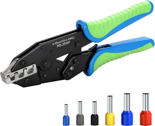 Vista 8 de Crimpadora de terminales de cable de trinquete,Herramienta de prensado para conectores termorretráctiles,Alicates de prensado Deutsch Herramientas