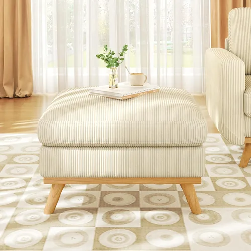 Vista 22 de Vesgantti Sofá modular en forma de U de 119 pulgadas, sofá modular de pana con asiento profundo y soporte de resortes, sofá convertible con 2 Beige