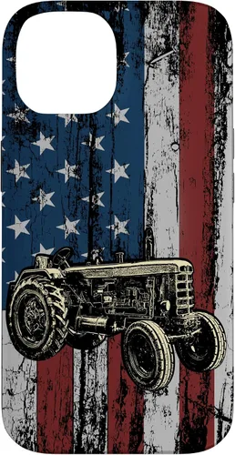 Vista 4 de Patriotic Tractor American Flag Tractor Farm Gift Farmer Case for iPhone 17