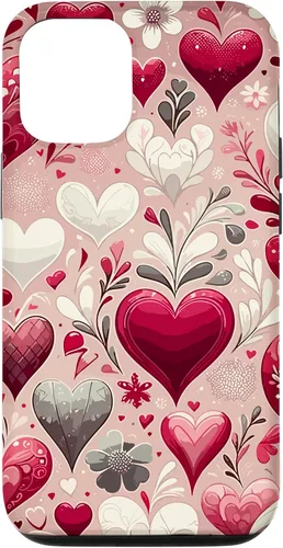 Vista 27 de Funda romántica para iPhone 11 Pro Max con corazones encantadores para el día de San Valentín