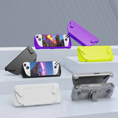 Vista 9 de Protective Case Cover for ROG Ally Handheld, Game Console Skin Shockproof Protector Cover for ROGALLY with Stand Base Gaming Protective Case