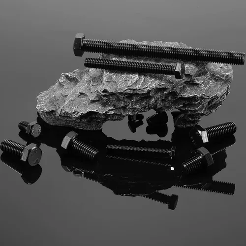 Vista 7 de Tornillo de perno de cabeza hexagonal de 3/8-16 x 1/2", 20 piezas de acero inoxidable 18-8 (304), totalmente roscado, óxido negro por SG TZH