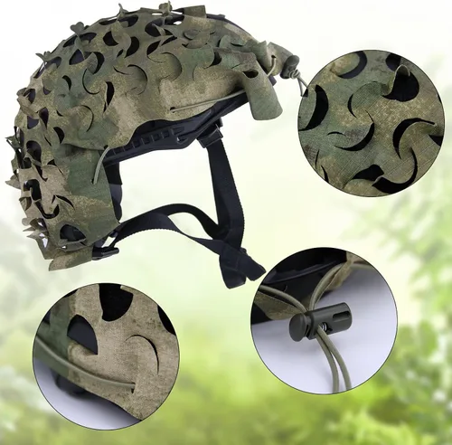 Vista 2 de LOOGU Funda táctica para casco, malla transpirable, camuflaje camuflaje casco cubierta ideal para combate táctico militar