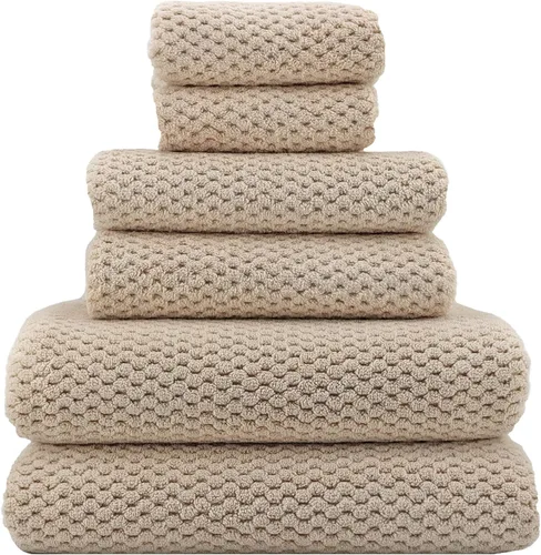 Vista 22 de YTYC Toallas, toallas de baño extra grandes de 29 x 59 pulgadas para baño, toallas de ducha súper suaves de secado rápido, peso ligero, microfibra